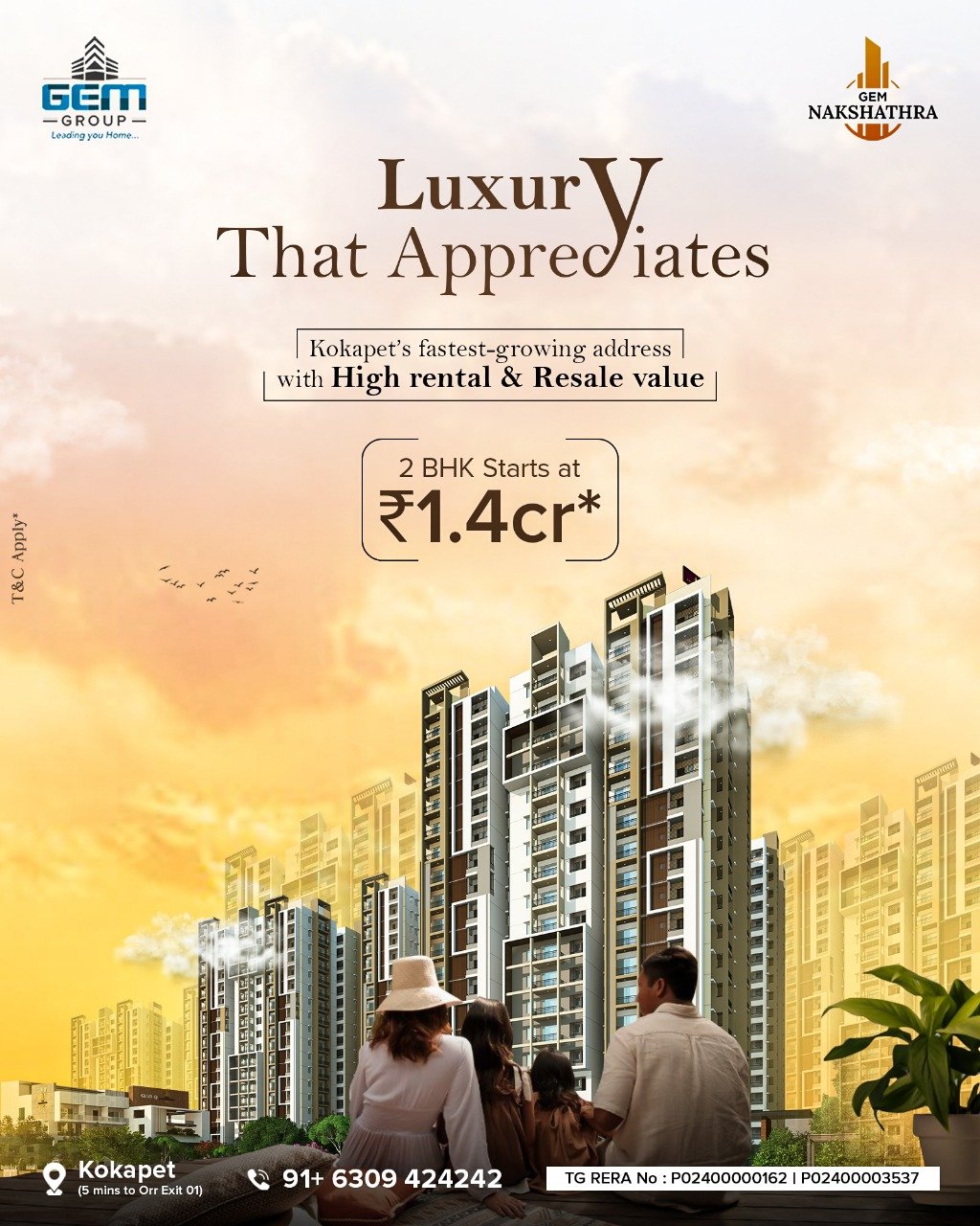 Luxury That Appreciates ✨Invest in Kokapet’s fastest-growing address – where your home brings no